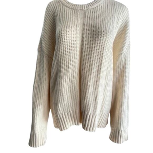 Pistola Ivory Chunky Knit Sweater XL Cream Pullover Oversized Relaxed Fit - Picture 1 of 8